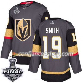 Adidas Maillot de Hockey Vegas Golden Knights Reilly Smith 19 Gris 2018 Stanley Cup Final Patch Authentic - Homme